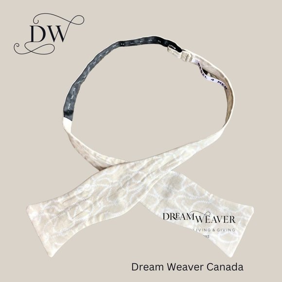 Ropes Nautical Bow Tie | Cream Ropes on Beige - Picture 3 of 5